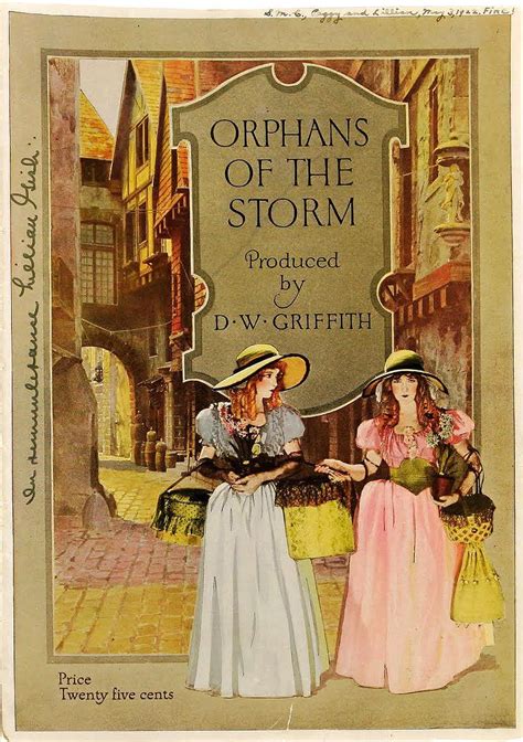 Orphans of the storm - Louise is the daughter of a noblewoman, left as an infant on the steps of a church on a cold winter day. An impoverished local, having mournfully decided to drop …
